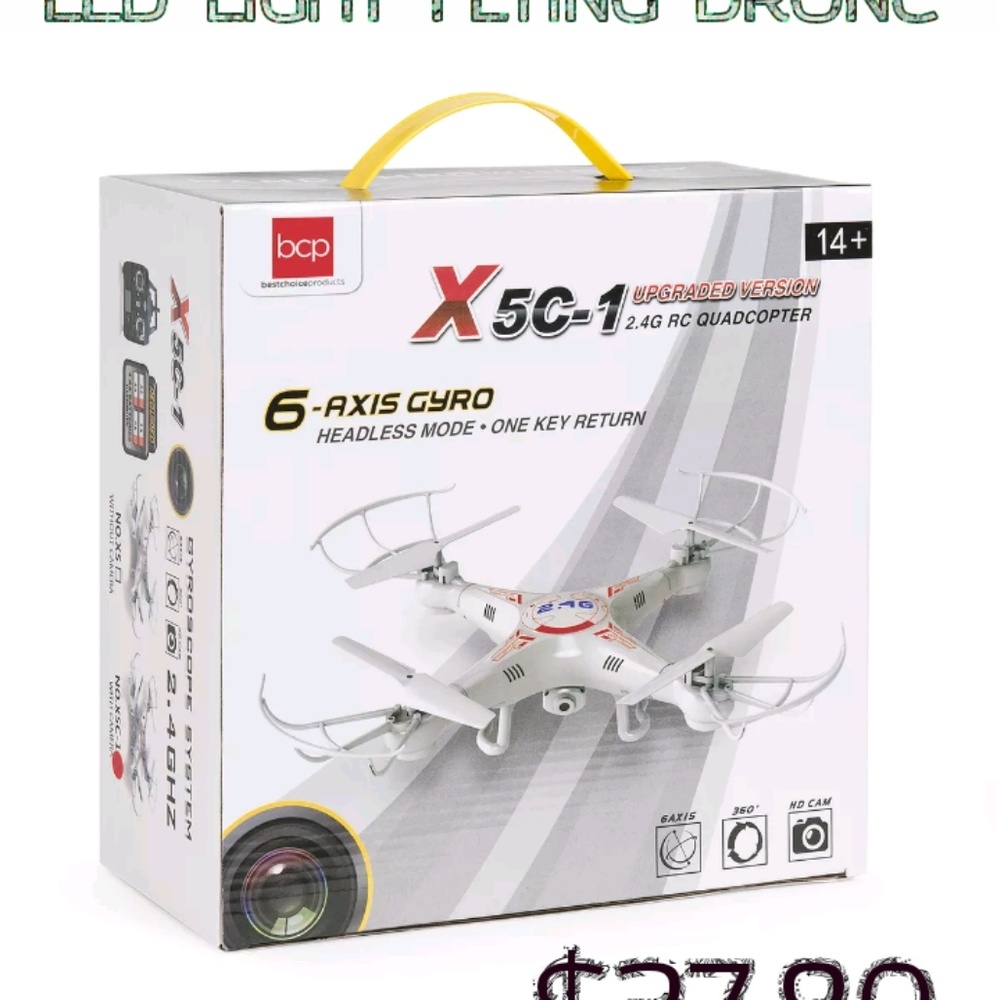 LED flying remote control drone